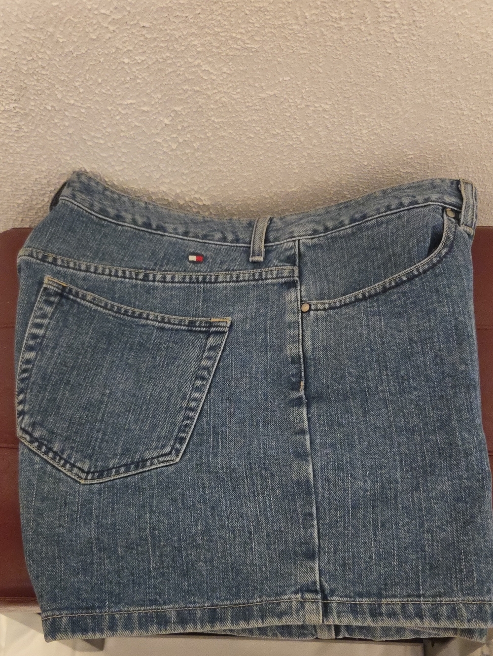 Tommy Hilfiger Blue Denim Shorts with Signature Flag